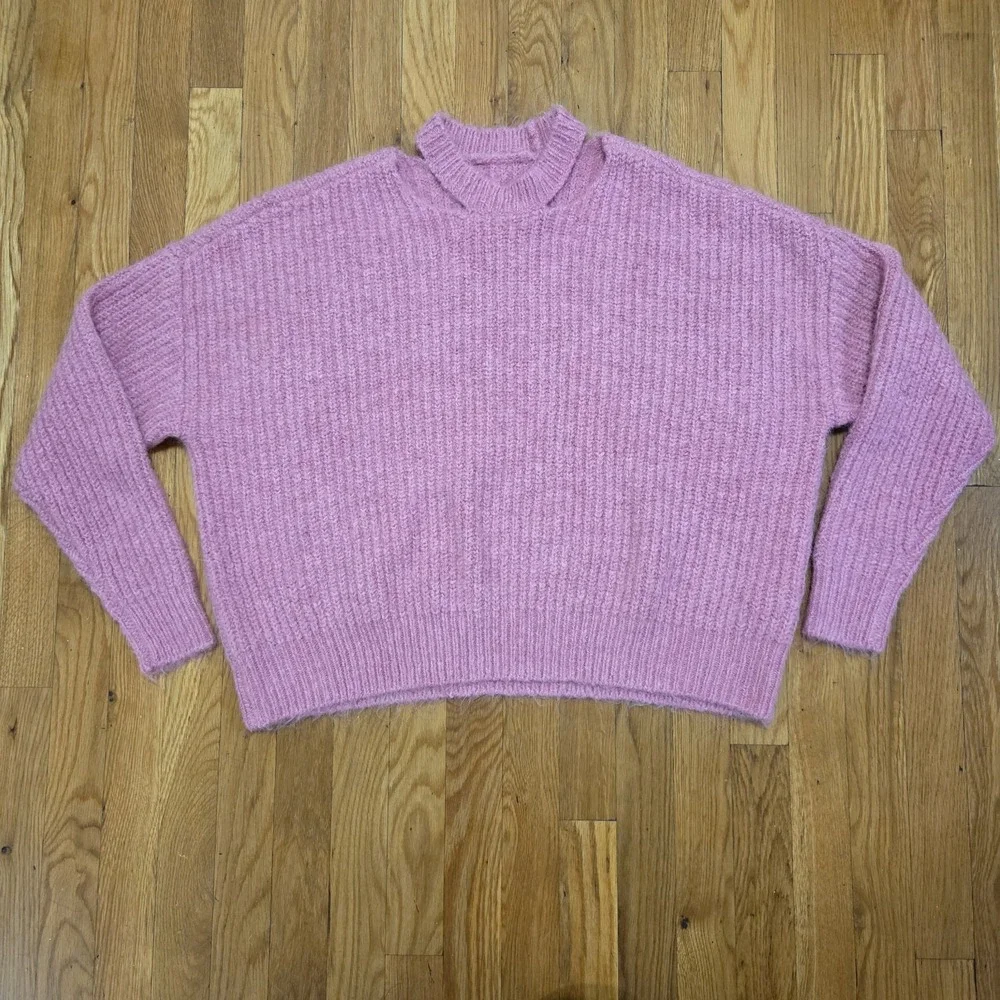 Pistola Cold Shoulder Eva Pullover Sweater In Aurora Pink - Picture 1 of 8